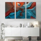 Kit Quadros Decorativos Rochas Abstratas