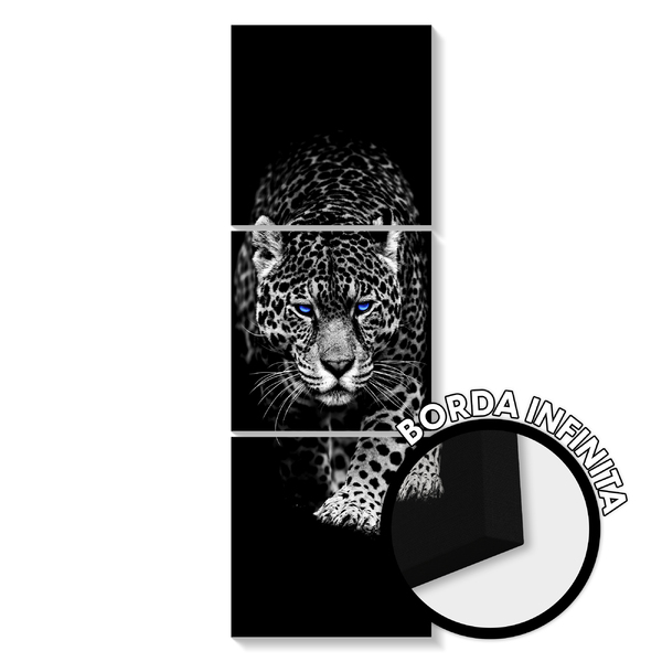 Kit Quadros Decorativos Sala Quarto Luxo Onça Pintada 60x180