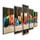 Kit Quadros Decorativos Sala Quarto Santa Ceia 5 Peças 115x60