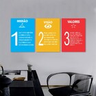 Kit Quadros Decorativos Visão Valores E Missão Para Empresas