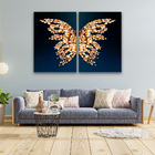 Kit Quadros Dupla Asa De Borboleta
