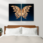 Kit Quadros Dupla Asa De Borboleta