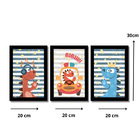 Kit Quadros Infantil Dinossauro Kids 20x30 3 Peças - Moldura