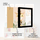 Kit Quadros Infantil Safari Aquarela 20x30 3 Peças - Moldura