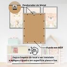 Kit Quadros Infantil Safari Aquarela 20x30 3 Peças - Moldura