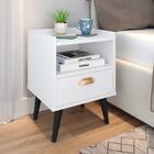 Kit Quarto 2 Mesas Cabeceira Pés Palito Retrô Sapateira Puxad