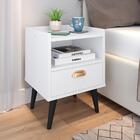 Kit Quarto 2 Mesinhas Nicho Retrô Estilo Branco E Cabeceira C