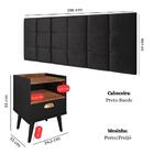Kit Quarto 2 Mesinhas Nicho Retrô Estilo Preto/freijó E Cabec
