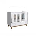 Kit Quarto C/ Berço Cômoda E Guarda Roupa Infantil Branco