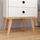 Kit Quarto Cabeceira Casal Box Queen 1,60 Bia Bege e 2 Mesinh