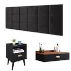 Kit Quarto Casal Penteadeira Suspensa Gloss Mesinha Estilo Pr