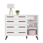 Kit Quarto De Bebe Berço E Comoda Sapateira Macau Branco