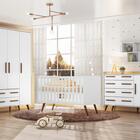 Kit Quarto De Bebe Com Nicho Decorativo Munique Branco