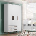 Kit Quarto De Bebe Guarda Roupa E Sapateira Viena Branco