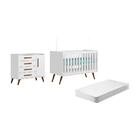 Kit Quarto De Bebe Retro Berço E Sapateira Istambul Branco Co