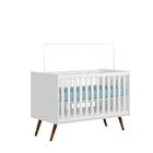 Kit Quarto De Bebe Retro Berço E Sapateira Istambul Branco Co