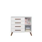 Kit Quarto De Bebe Retro Berço E Sapateira Nanquim Branco