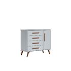 Kit Quarto De Bebe Retro Berço E Sapateira Nanquim Cinza