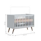 Kit Quarto De Bebe Retro Berço E Sapateira Nanquim Cinza