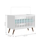 Kit Quarto De Bebe Retro Genova Branco Com Colchao