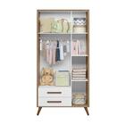 Kit Quarto De Bebe Retro Genova Carvalho Rustico Branco Com C