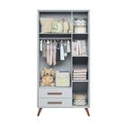 Kit Quarto De Bebe Retro Genova Cinza Com Colchao