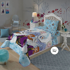 Kit Quarto Frozen Jogo De Lençol 3 Pçs E Edredom Microfibra D