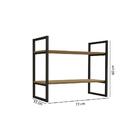 Kit Quarto Industrial Com Mesa Estante/nicho E Mesa De Cabec