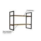 Kit Quarto Industrial Com Mesa Estante/nicho E Mesa De Cabec