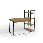 Kit Quarto Industrial Com Mesa Estante/nicho E Mesa De Cabec