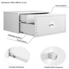 Kit Quarto Mesa De Cabeceira E Penteadeira Suspensa 50cm Stra