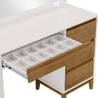 Kit Quarto Penteadeira Camarim Com Espelho Led Tomada Armário