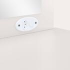 Kit Quarto Penteadeira Camarim Com Espelho Led Tomada Armário