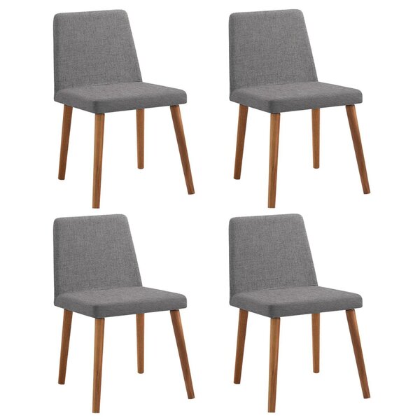 Kit Quatro Cadeiras Pri Daf Mobiliário Cinza