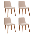 Kit Quatro Cadeiras Pri Tauari Bege - Ooca Móveis