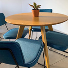 Kit Quatro Cadeiras Roma Linho Azul Jeans - Ooca Móveis