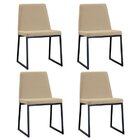 Kit Quatro Cadeiras Yanka  Bege