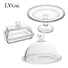 Kit Queijeira Manteigueira E Suporte De Bolo Cristal Coração