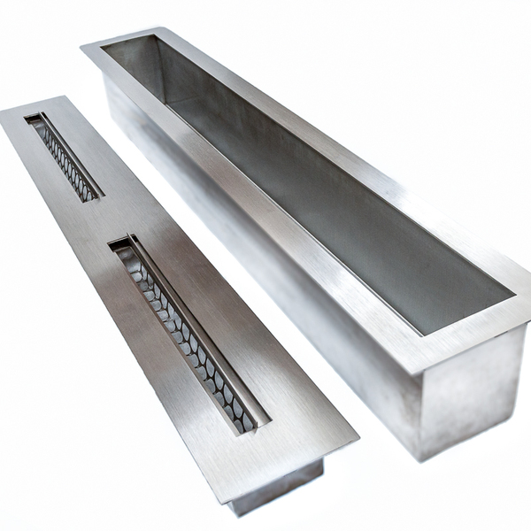 Kit Queimador Para Lareira 80cm E Champanheira/porta Bebidas