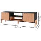 Kit Rack Para Tv 50 Polegadas E Mesa De Centro Grafite Pinus