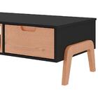 Kit Rack Para Tv 50 Polegadas E Mesa De Centro Grafite Pinus