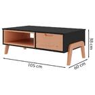 Kit Rack Para Tv 50 Polegadas E Mesa De Centro Grafite Pinus