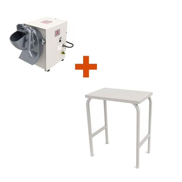 Kit - Ralador De Queijo E Coco 3 Discos Rq-01 220v + Mesa Mes