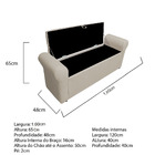 Kit Recamier Divã Baú Decorativa Esteffany 1 60  + Cabeceira