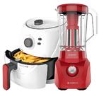 Kit Red White Fritadeira E Liquidificador Cadence 220v