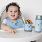 Kit Refeição Infantil Com Pratinho Garfinho Colher E Babador
