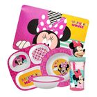 Kit Refeição Infantil Minnie 5 Peças Pratos, Tigela, Copo 3d