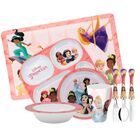Kit Refeição Infantil Princesas Disney 8 Peças Pratos, Copo,