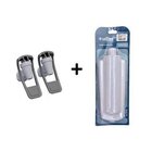 Kit Refil Latina P355 + Par Torneira Cinza