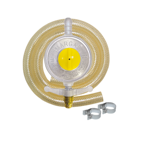 Kit Registro Gás 1kg Regulador + Mangueira 4,0m + 2 Abraçadei